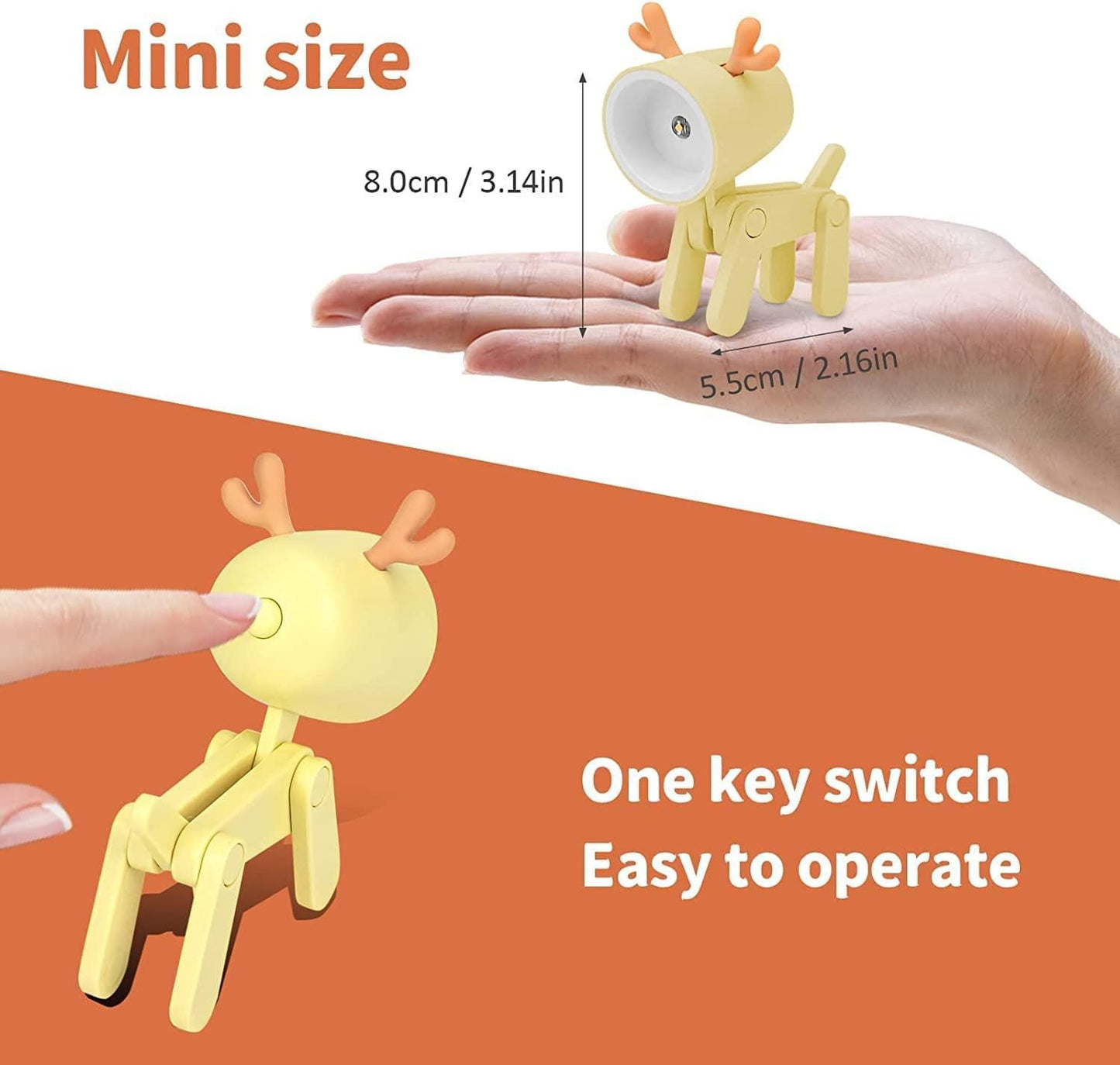 GlowDeer Mini LED Desk & Night Lamp